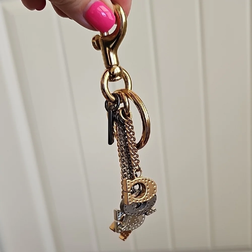 Coach Perforated Letters Charm Key Fob (Style No. 91474) Like New - Picture 8 of 8
